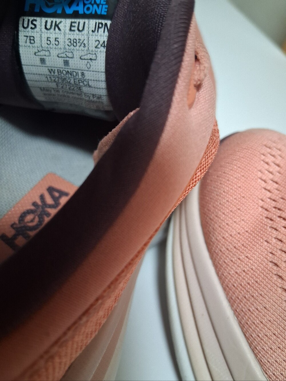 Hoka Bondi 8 Earthenware Pink Clay Women's Running Shoe * Size: 7B - Picture 8 of 8